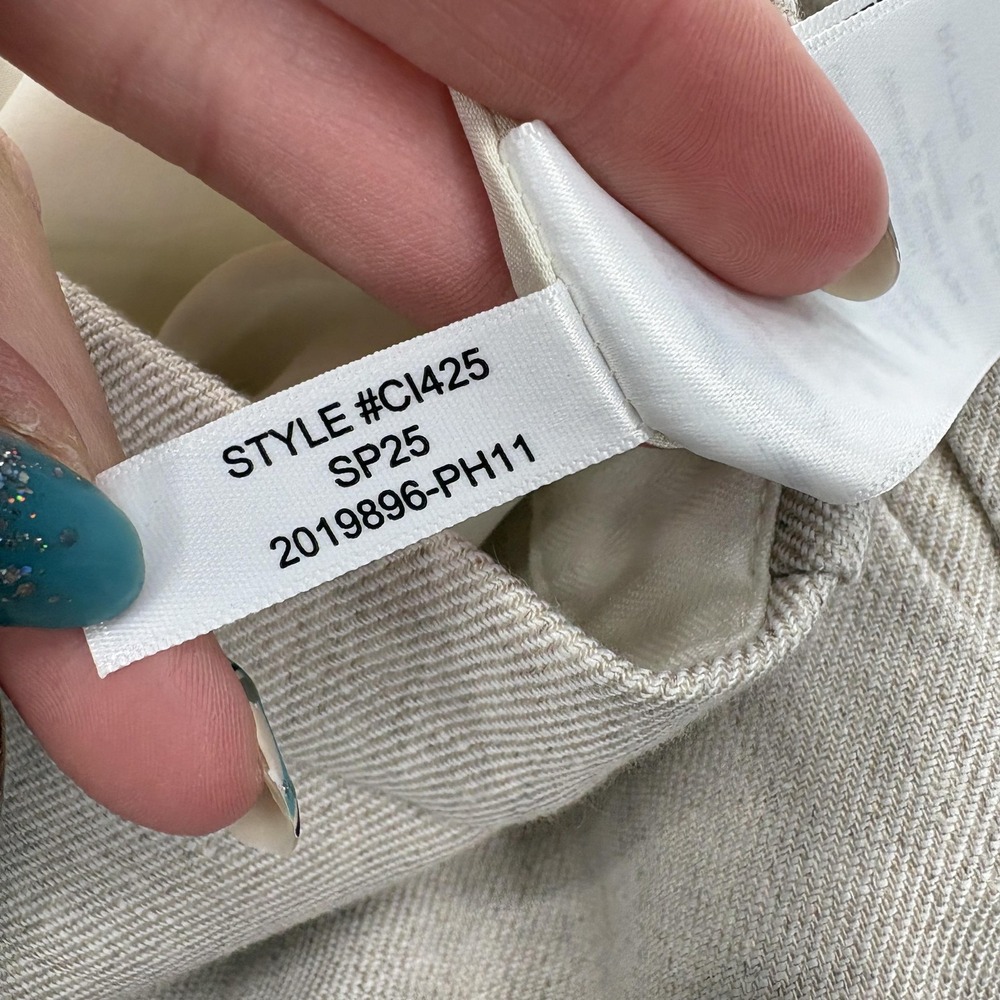 J Crew Kaya Linen Blend Dress Pants Womens 4 Beige Straight Lined Work Career - Picture 7 of 15